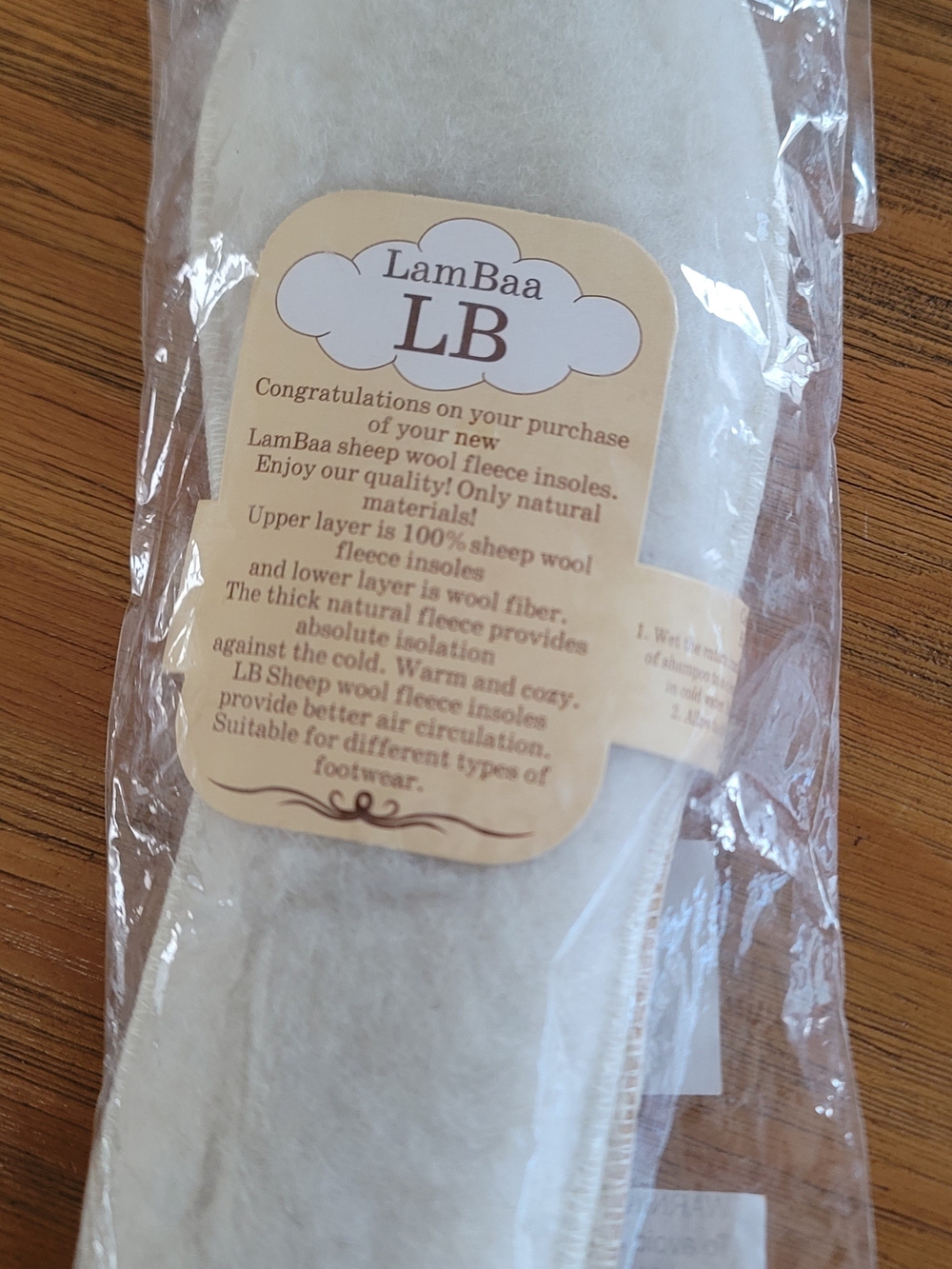 Lambaa LB Sheepskin Wool Insoles - Natural Cream